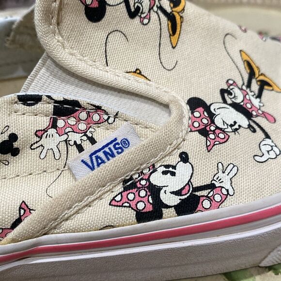 Vans Cream Minnie Mouse Slip-On Sneakers - Picture 11 of 15